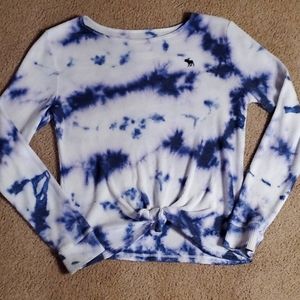 Blue and white Abercrombie kids shirt. Size-13/14